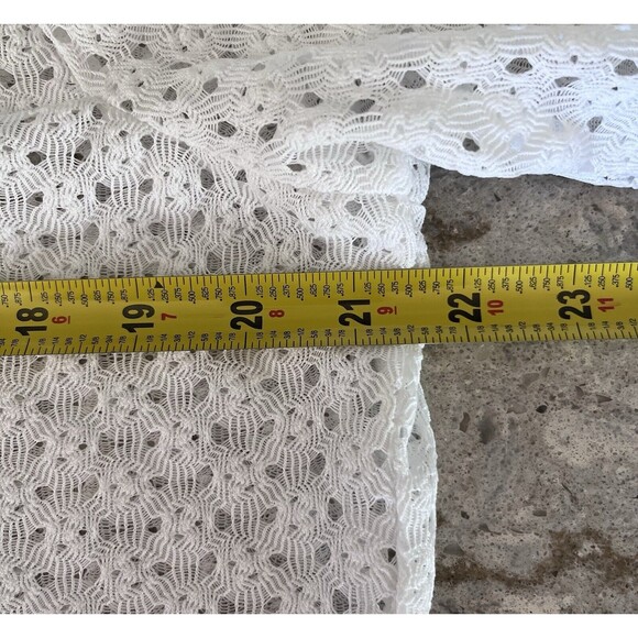 ANNE COLE White 2 Tie Front Tunic Length Beach Swim Cover Up Size XXXL Vacation - Picture 6 of 12